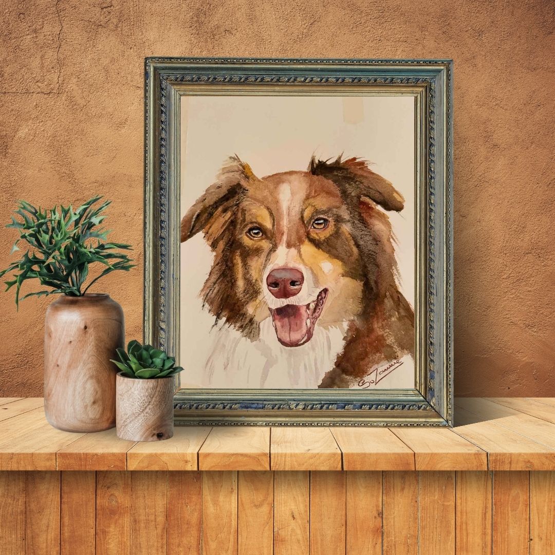 Watercolour Artwork mock-up graphic design
